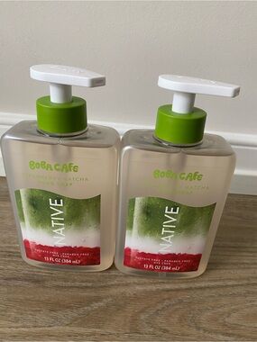 Native Boba Cafe Strawberry Matcha Hand Soap - Green & White